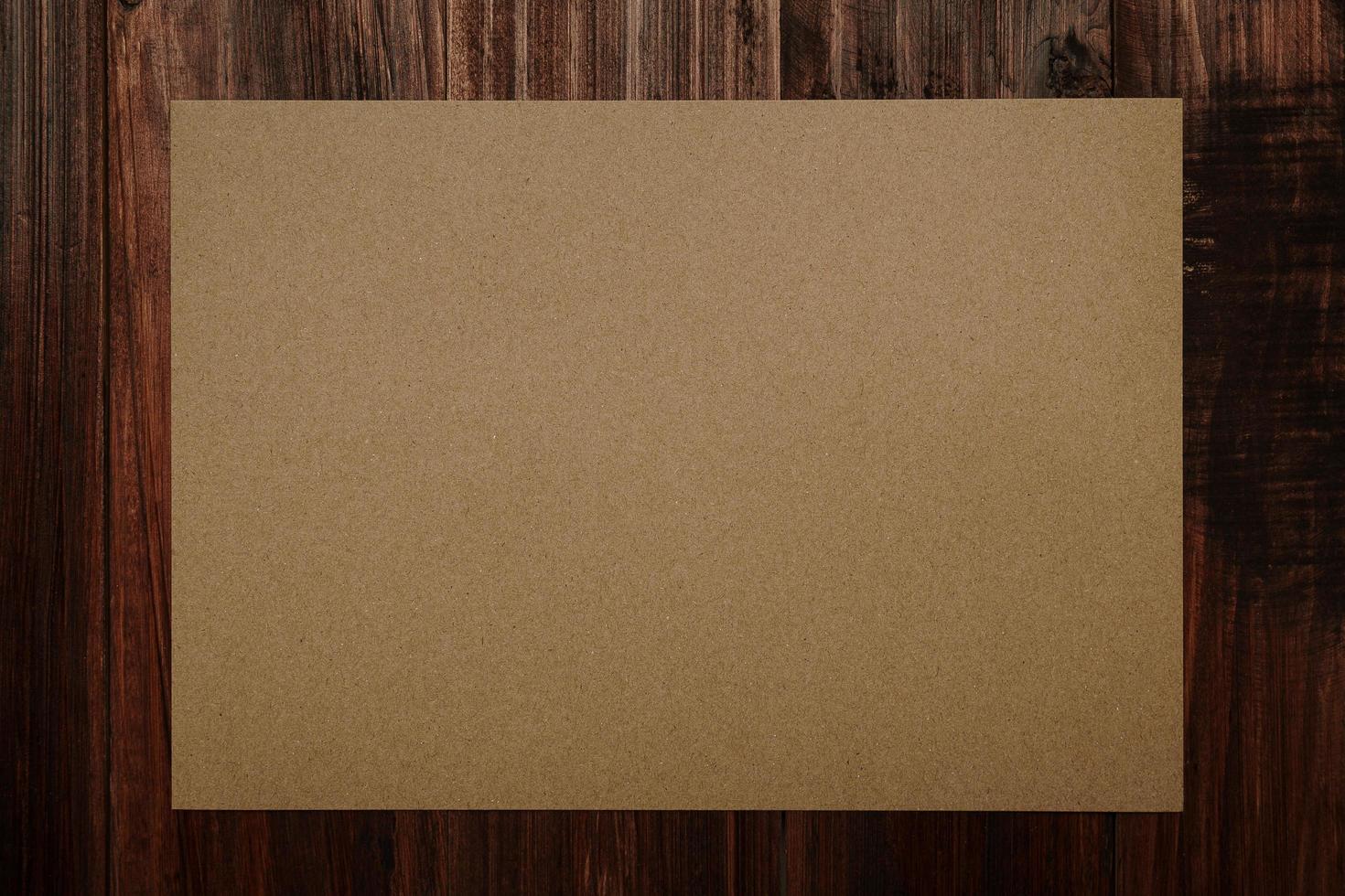 Invitation card mockup, blank craft greeting card template. photo