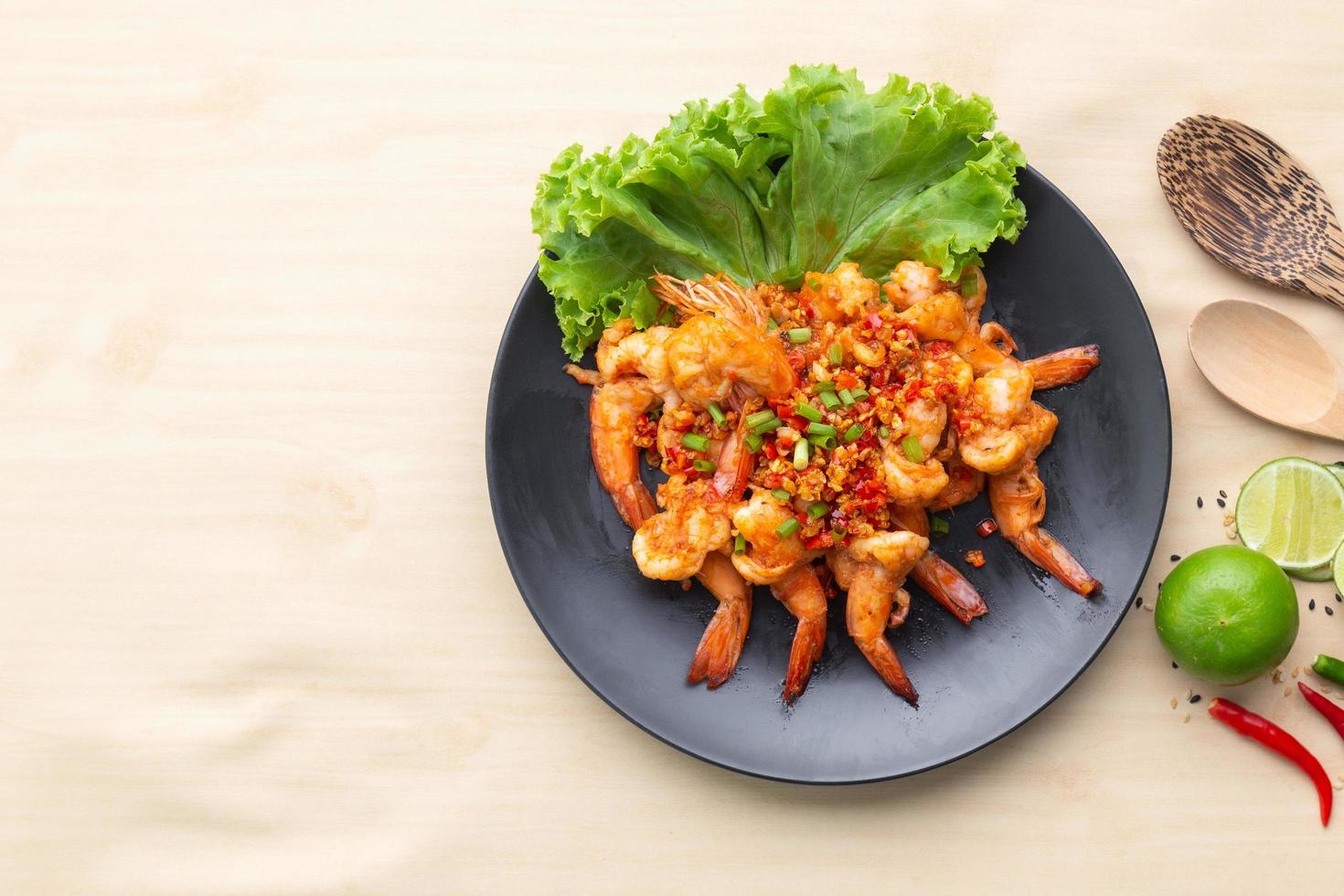 Prawns chilli pepper food photo