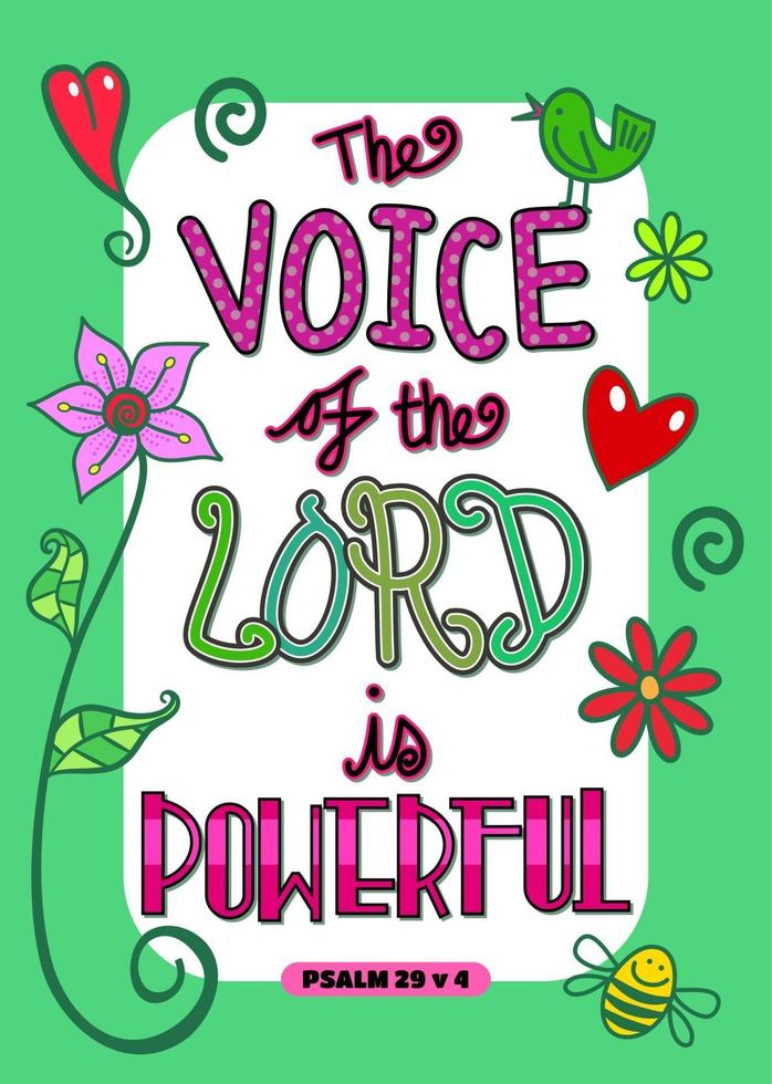 The Voice of the Lord is Powerful vector