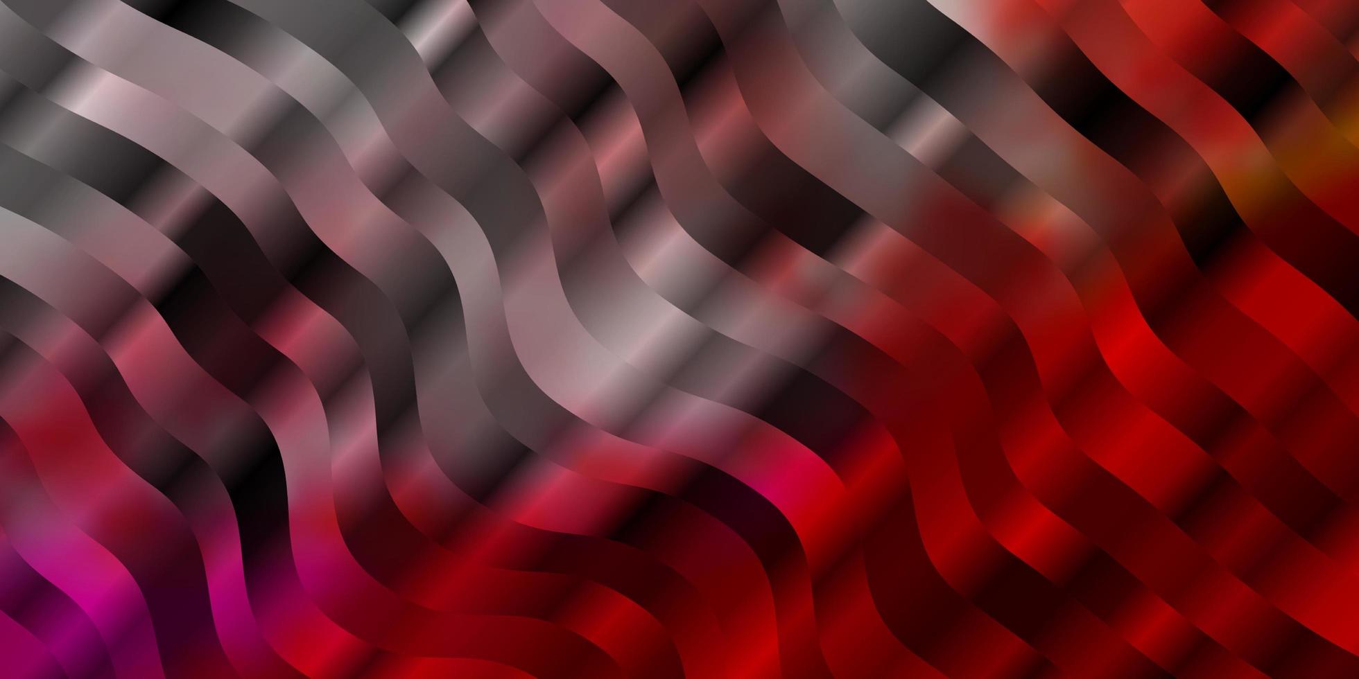 Light Red vector background with bent lines.