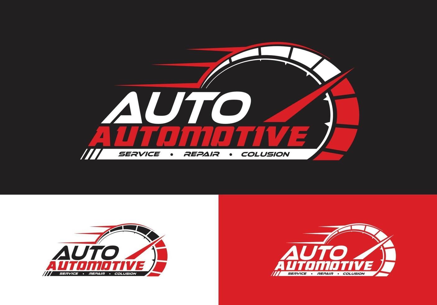 automotive repair and service logo concept vector