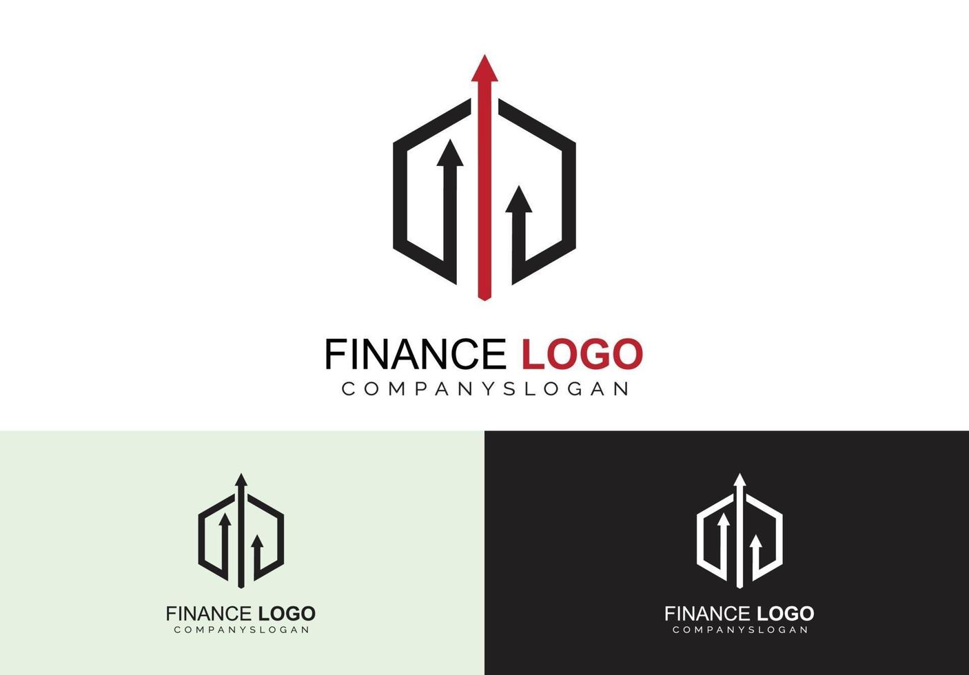 concepto de logotipo financiero vector