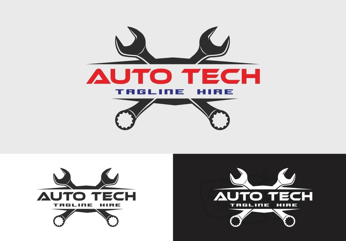 automotive repair and service logo concept vector