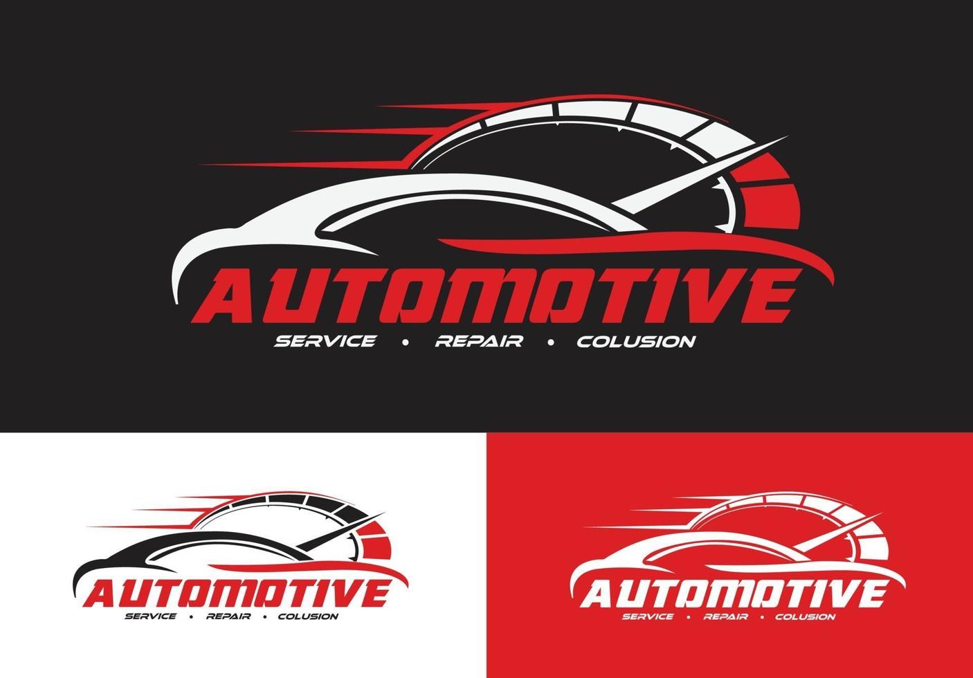 concepto de logotipo de reparación y servicio automotriz vector