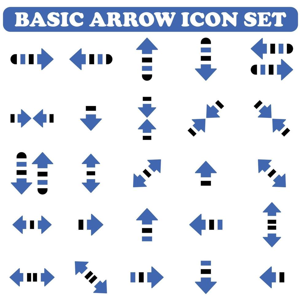 Directional arrows icon set vector