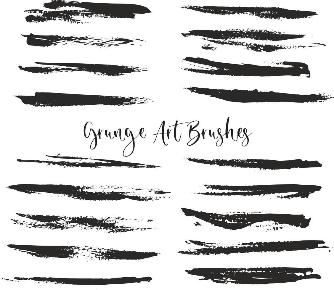 Grunge brush strokes.Black ink grunge brush strokes. vector