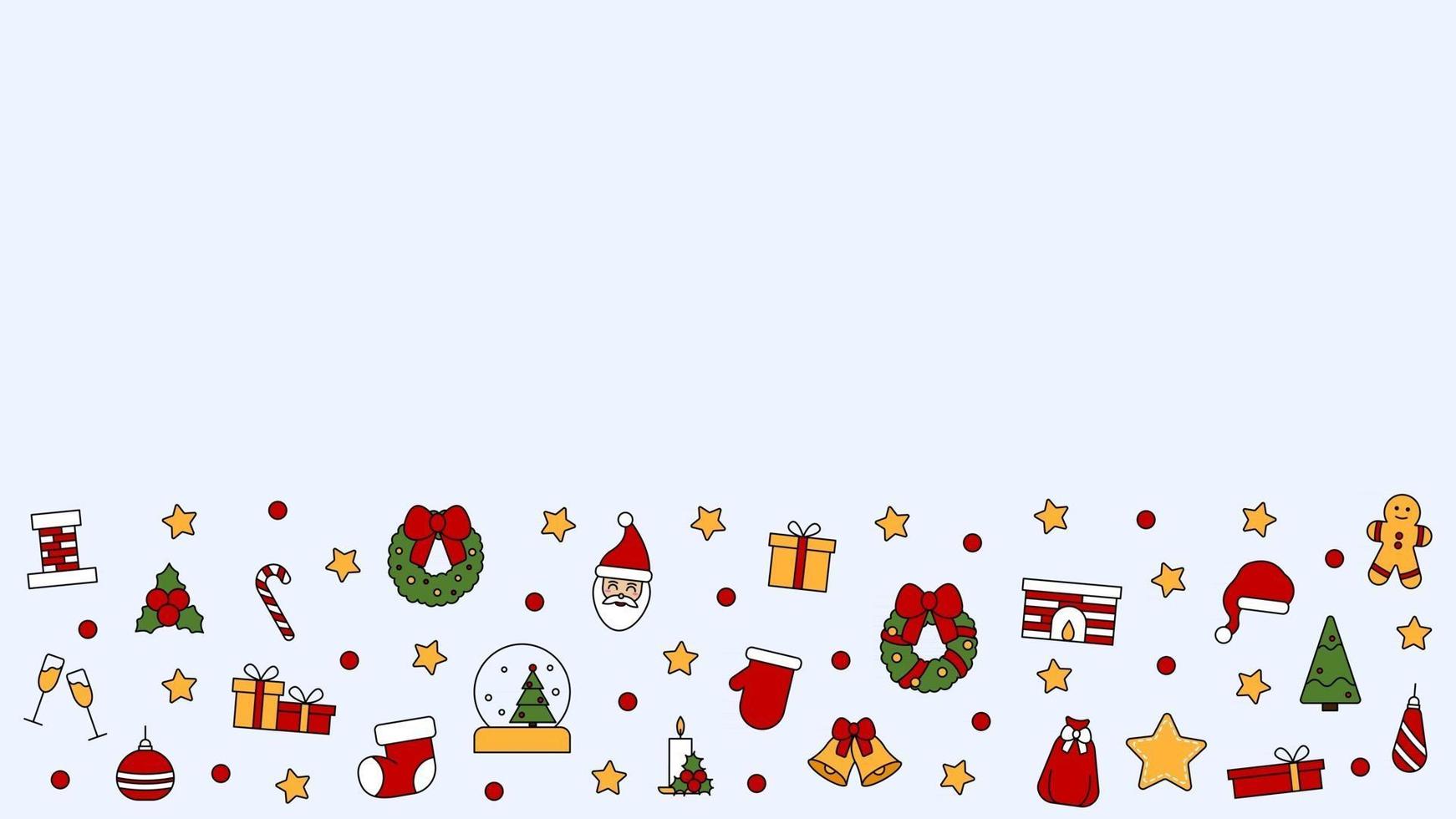 Pattern with place for text with symbols of Christmas Happy New Year vector