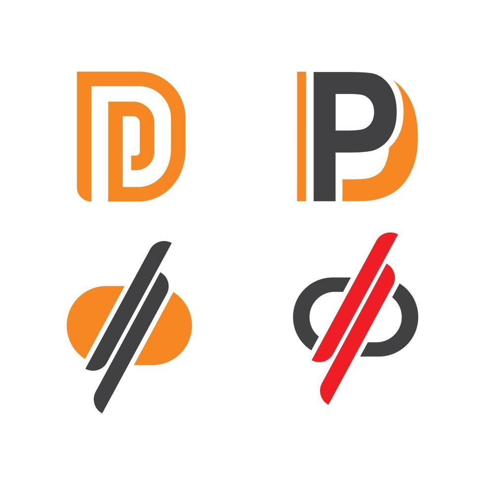 dp letter logo icon illustration vector