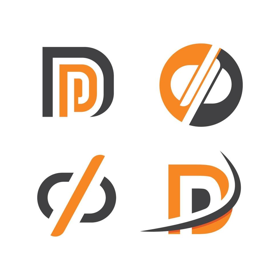 dp letter logo icon illustration vector