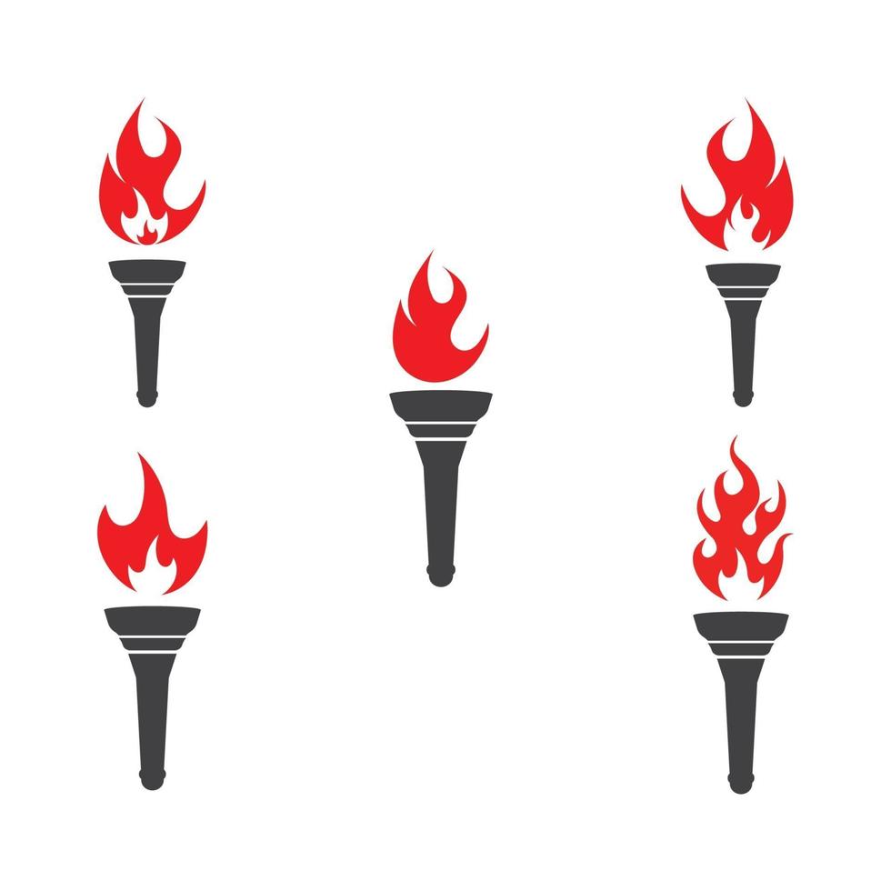 torch logo icon illustration vector design