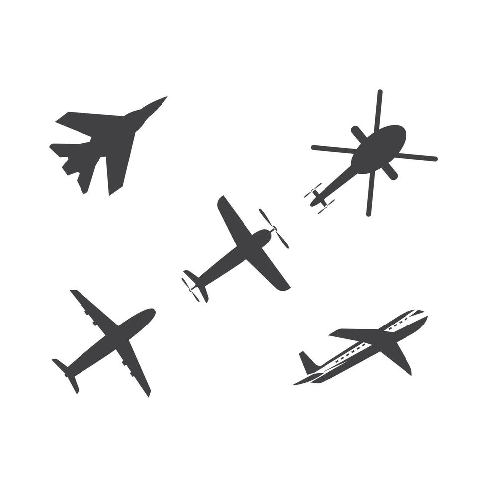 plane logo vector icon illustration design