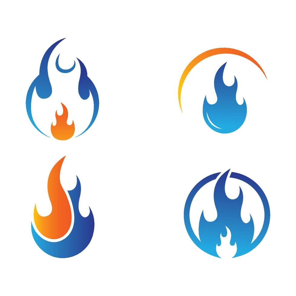 Fire flame Logo icon vector illustration design