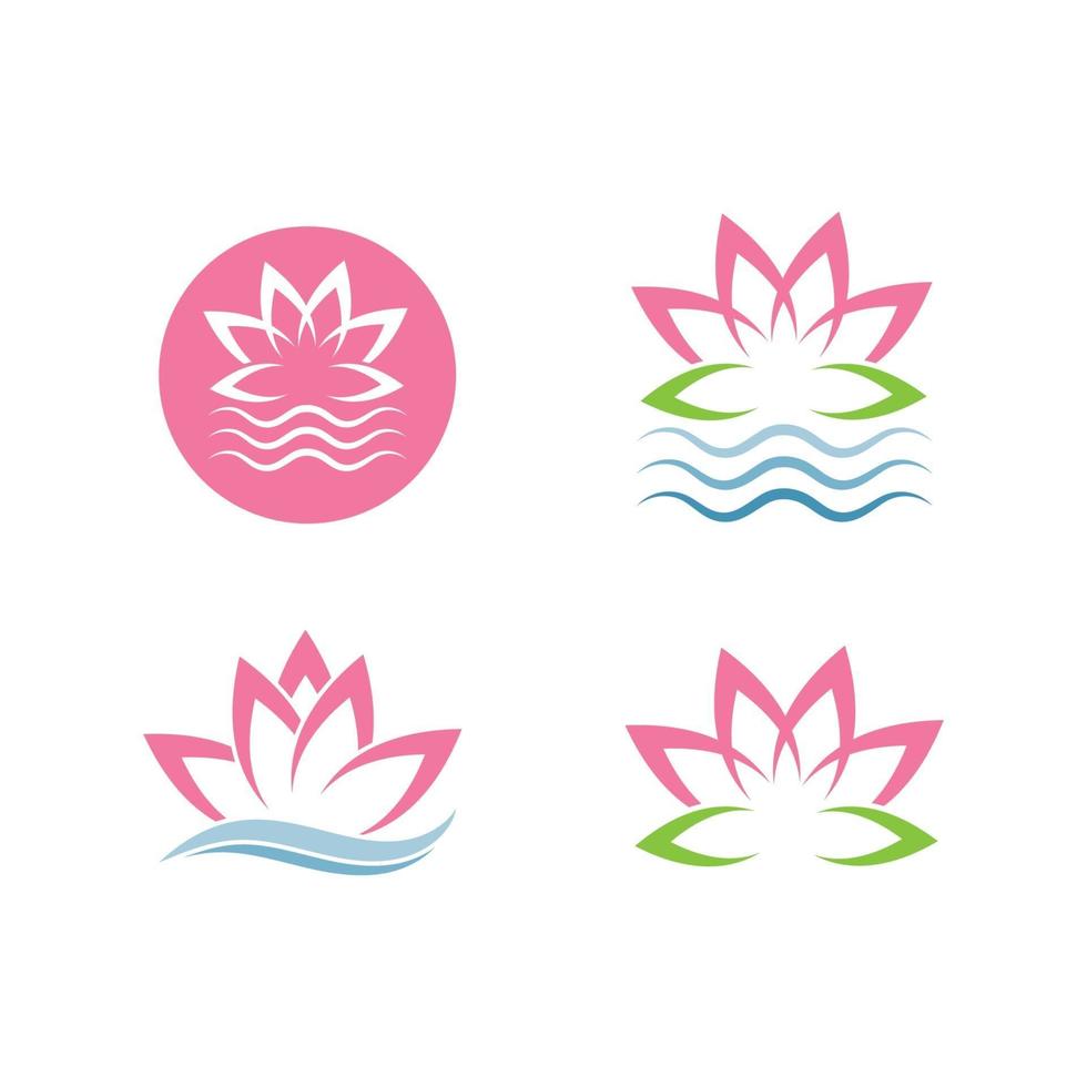 Beauty Vector Lotus flowers design logo Template