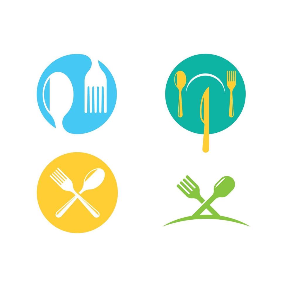 fork,spoon logo icon vector illustration