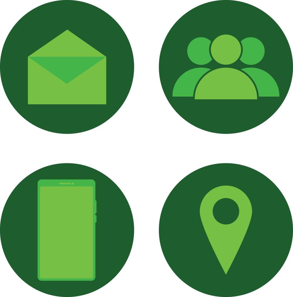 Interface Smart Phone, Location, Social People, Message, Envelop Icons vector