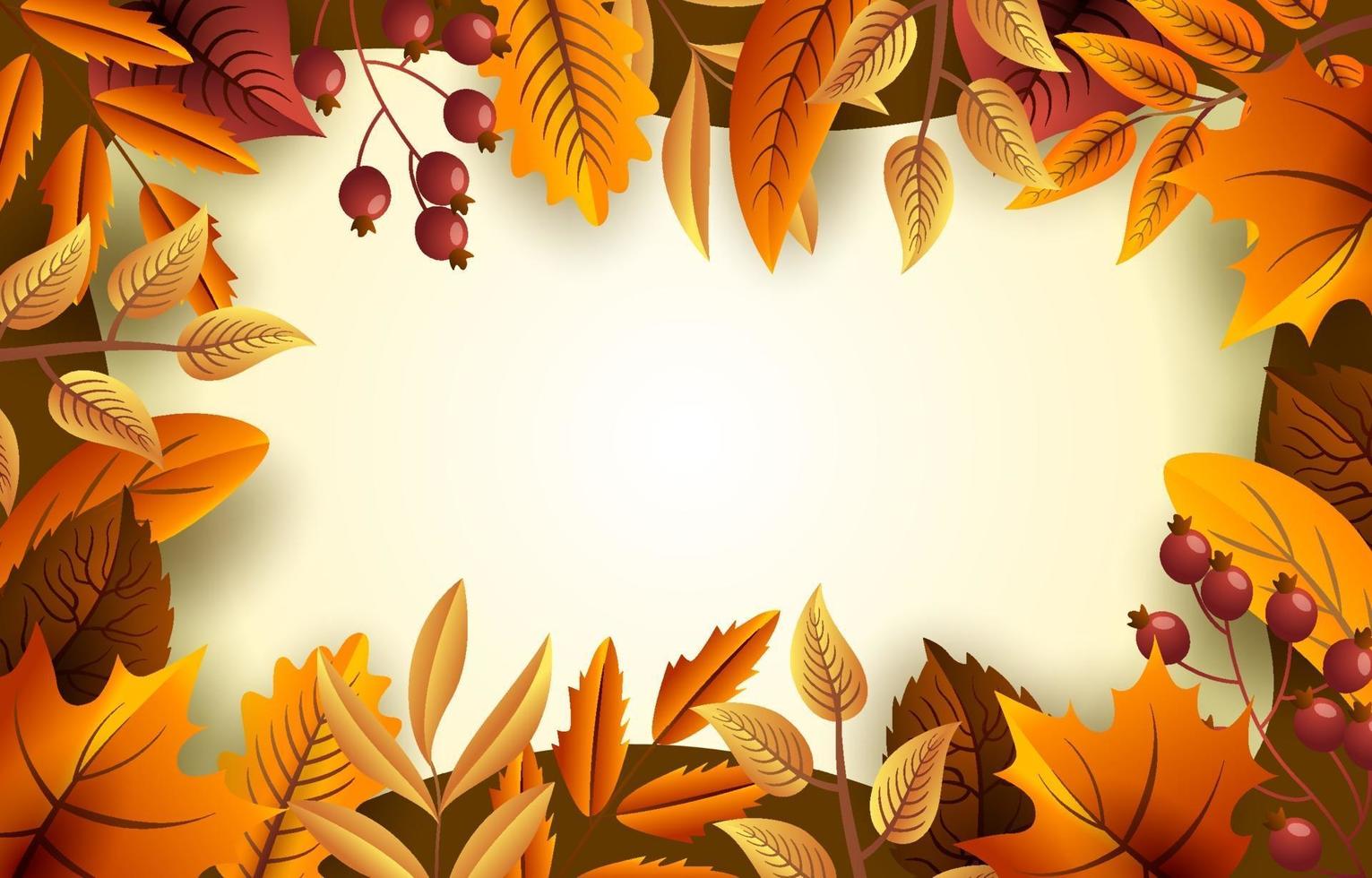 fondo floral de otoño vector