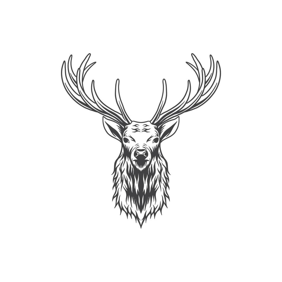 Deer head vector illustration