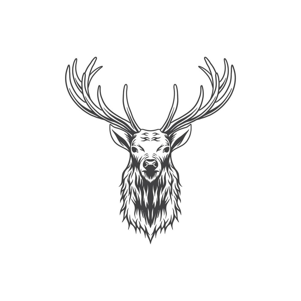 Deer head vector illustration