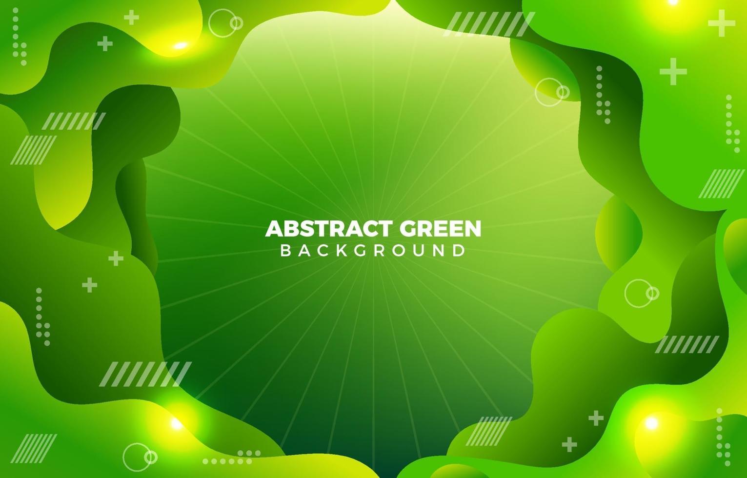 luces verdes abstractas fondo verde vector