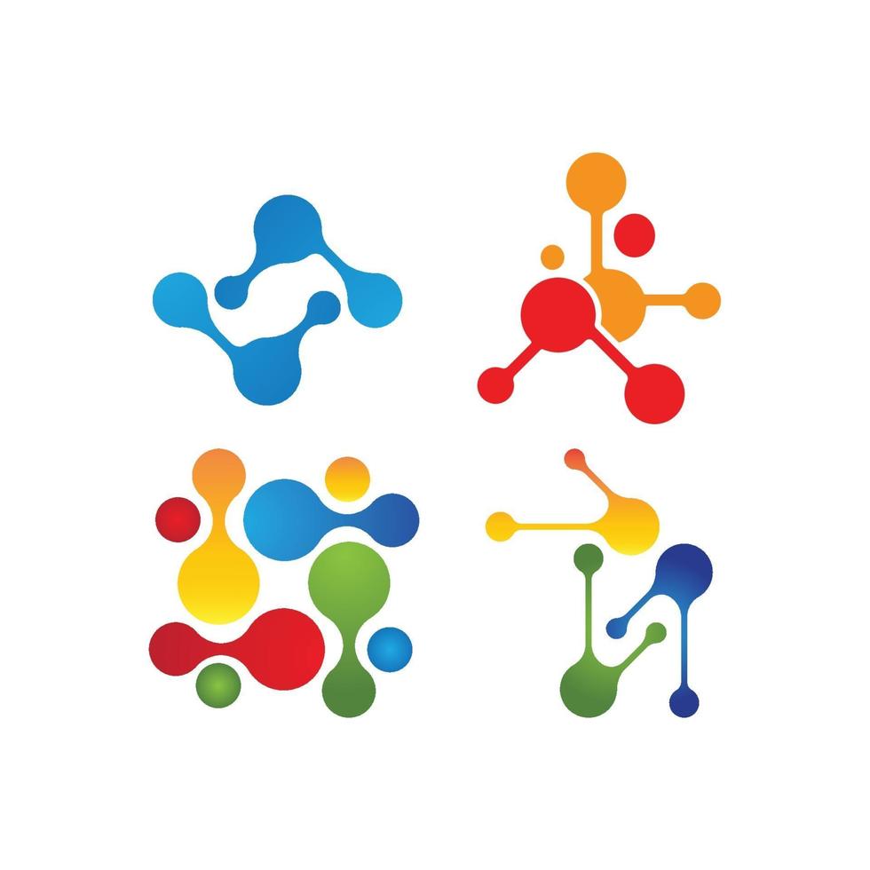 molecule logo vector