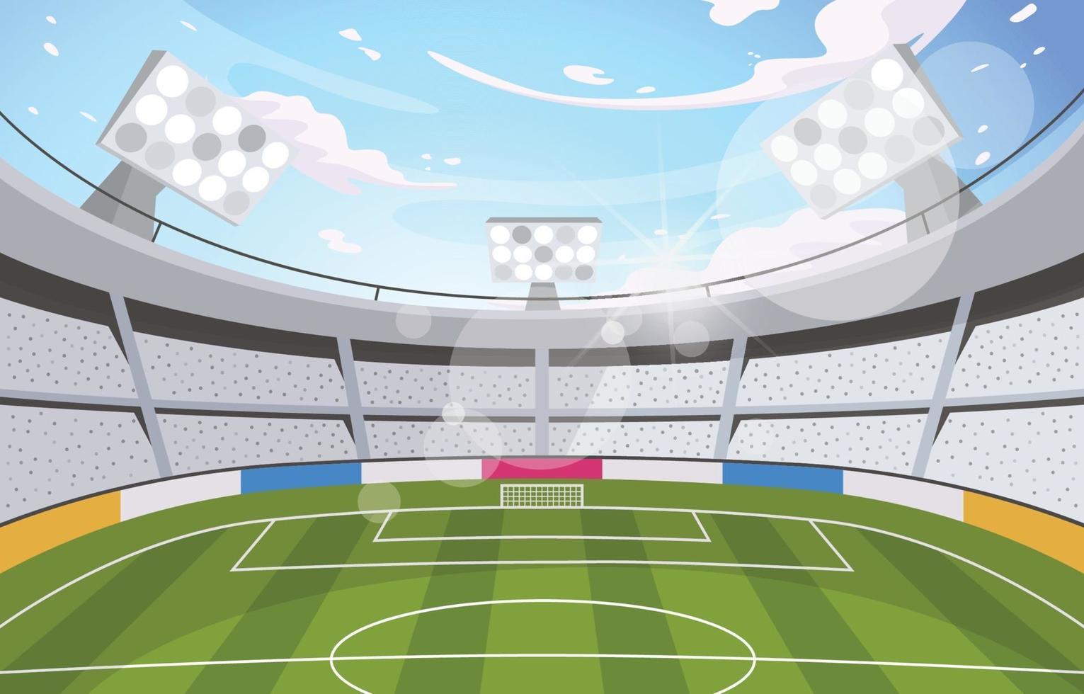 Big Soccer Stadium Background vector