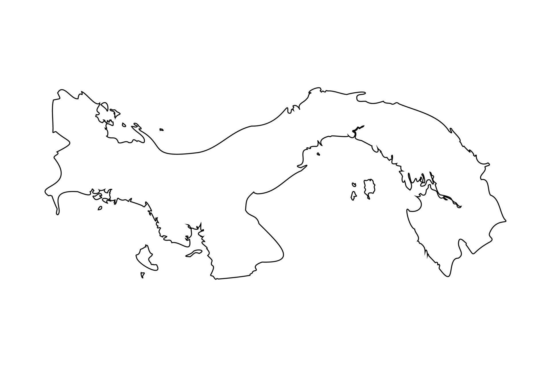 Esquema Simple Mapa De Panam Vector En Vecteezy