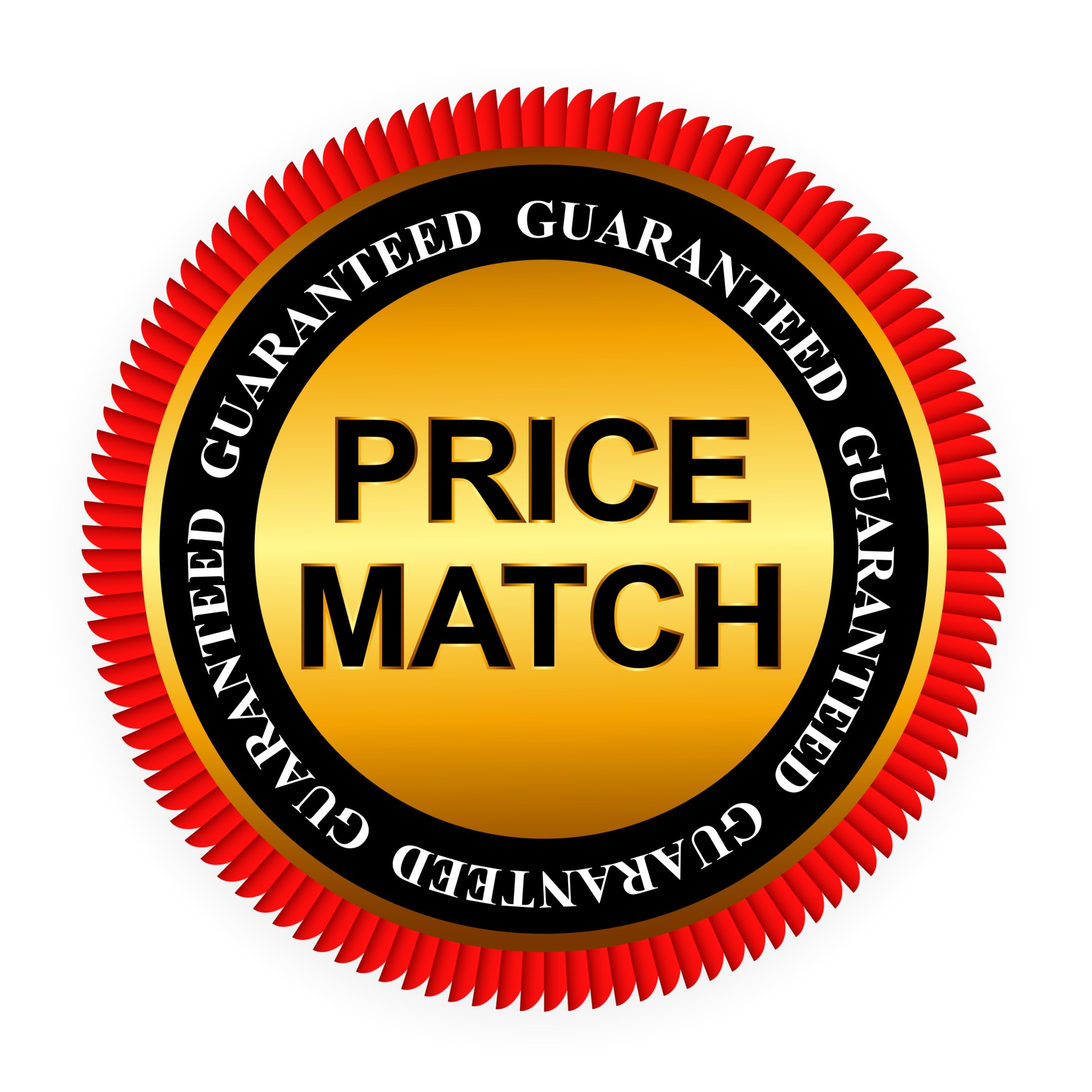 Price Match Guarantee Gold Label Sign Template Vector Illustration