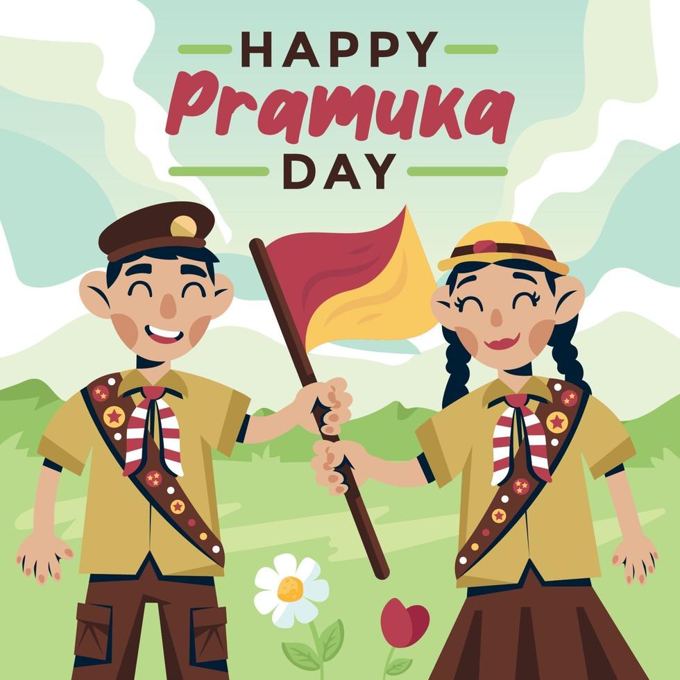 Indonesia Pramuka Day vector