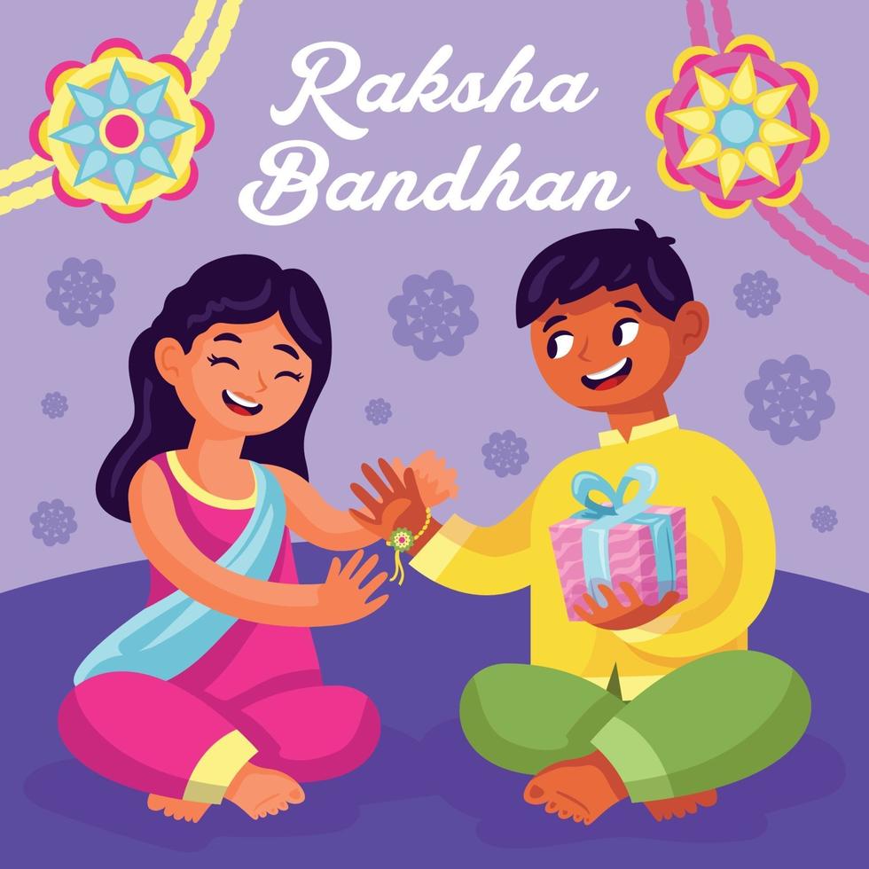 día indio raksha bandhan vector