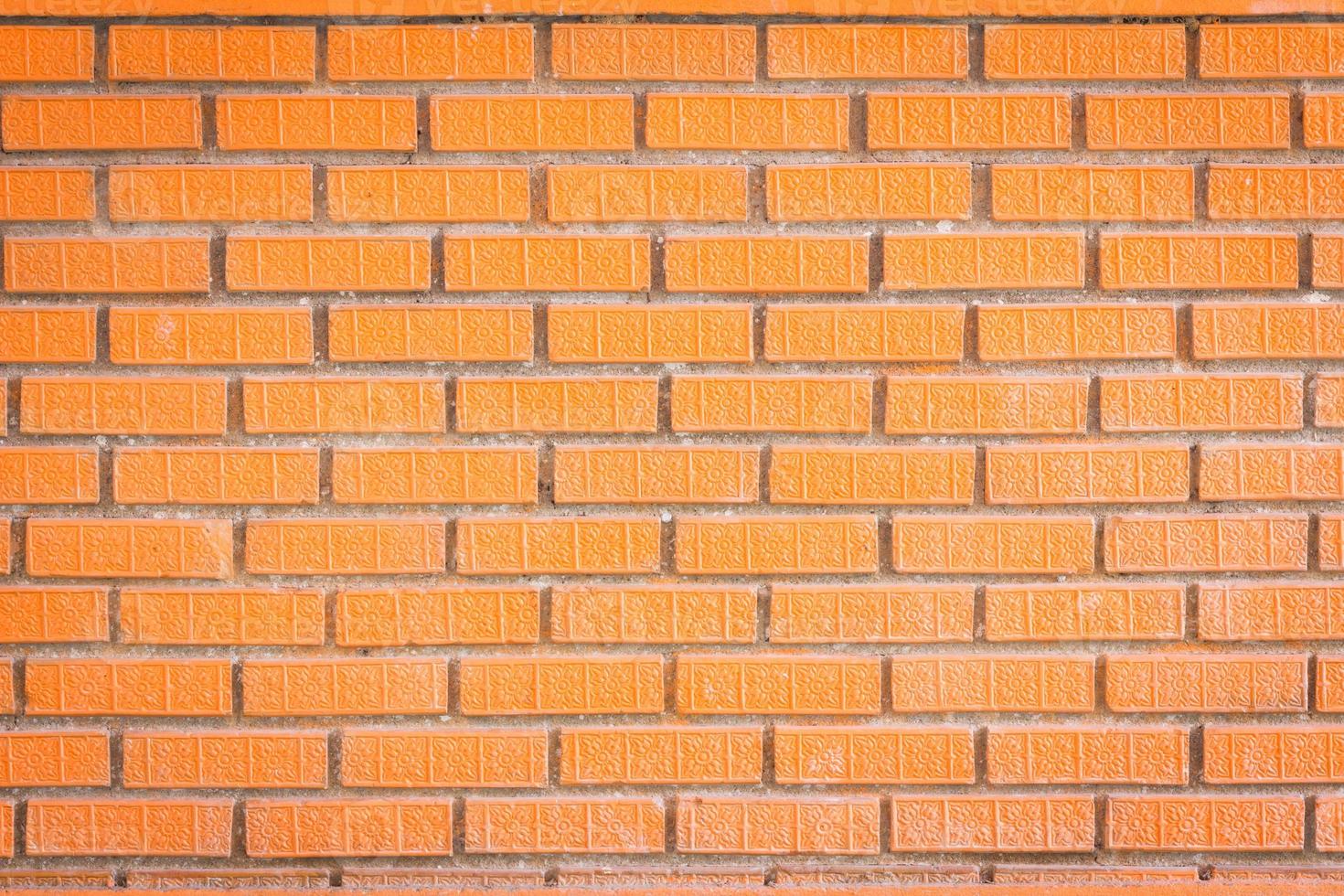 Red brick wall texture background with beautiful texture on the bricks photo