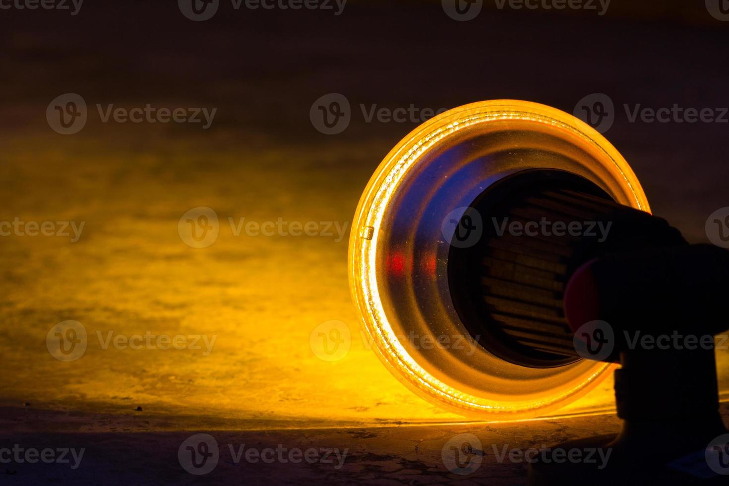 back view of yellow spotlight photo