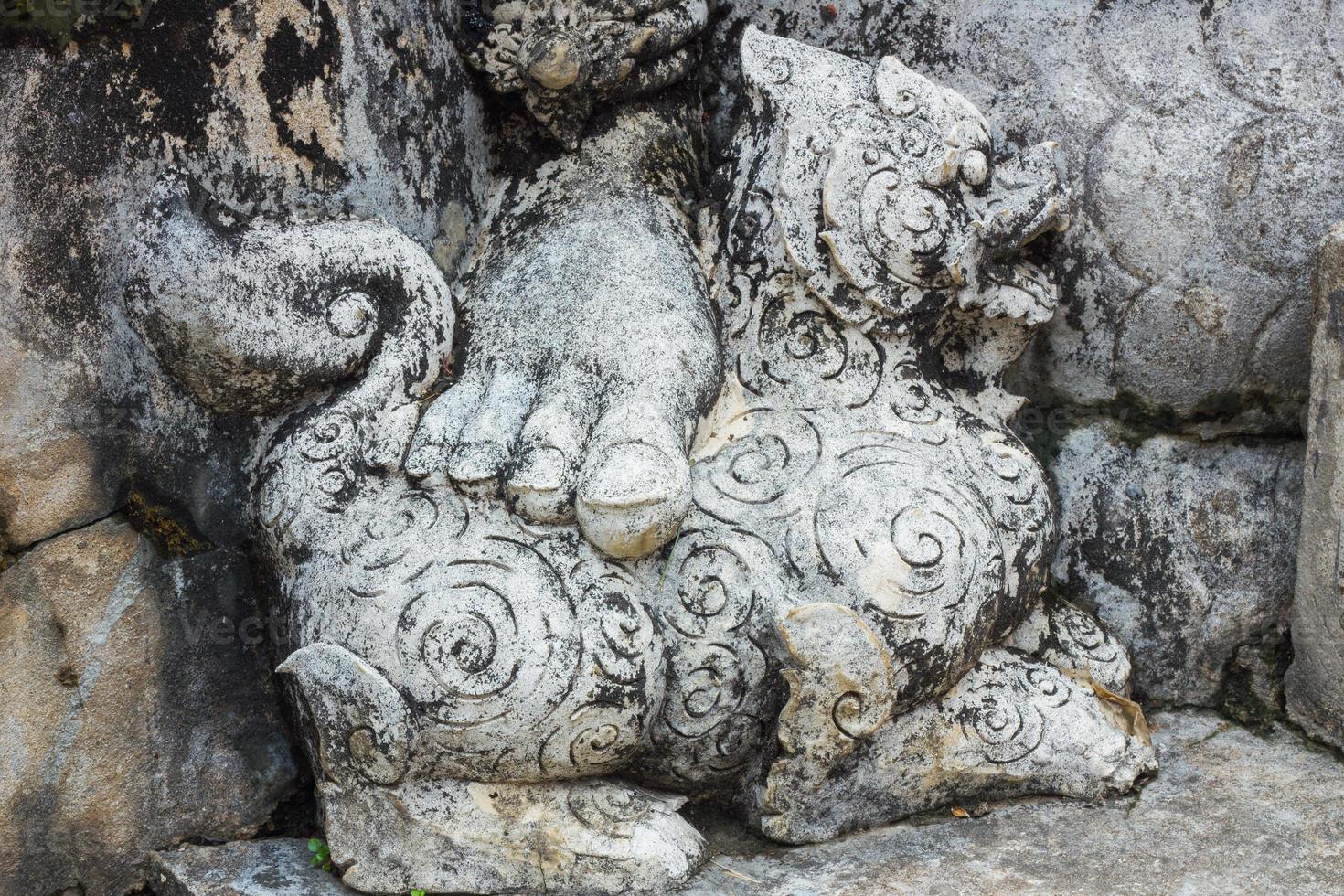 statue of human foot on lion in literature photo