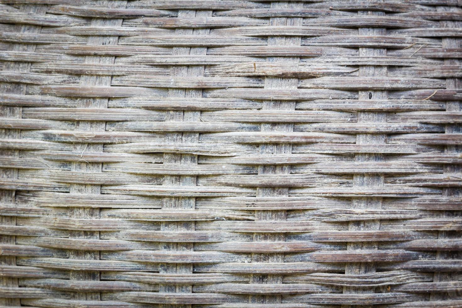 Close up detail view of a wicker basket weave photo