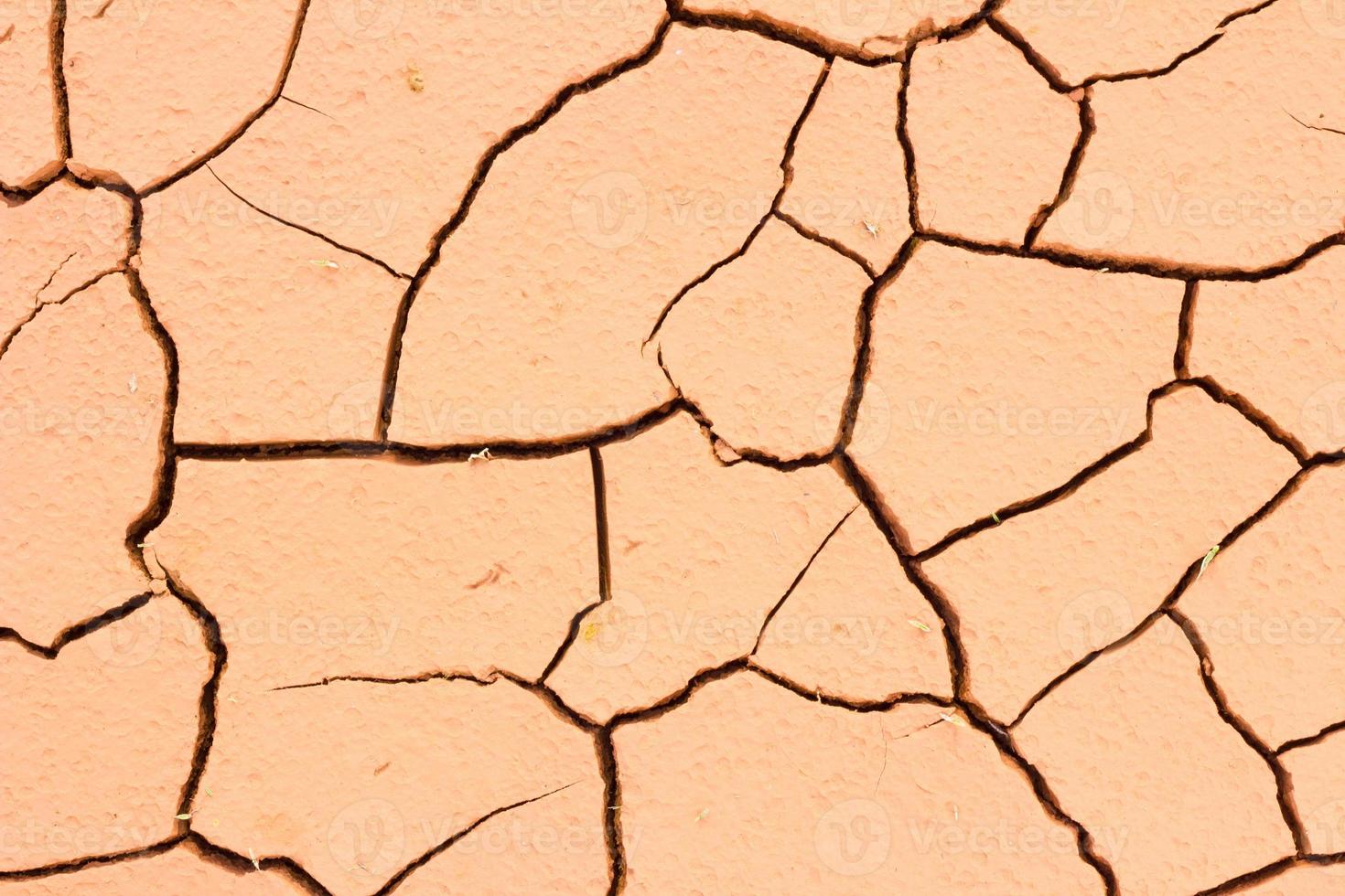 suelo agrietado suelo, tierra de sequía durante tanto tiempo sin agua, primer plano foto