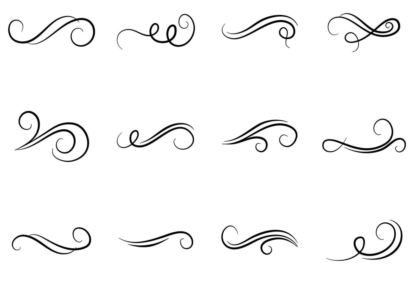 ilustración de caligrafía de remolino vector
