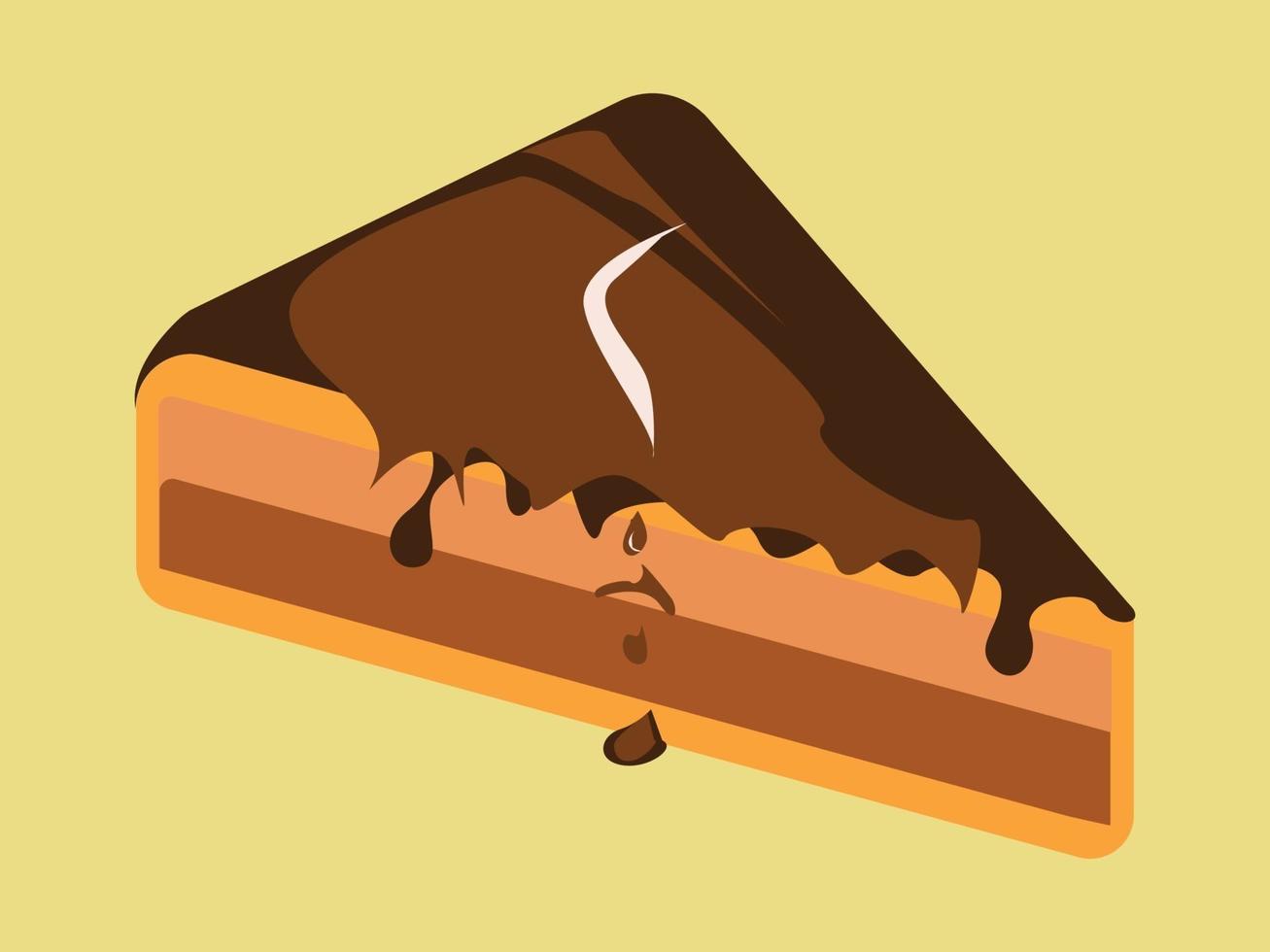 pastel de chocolate vector