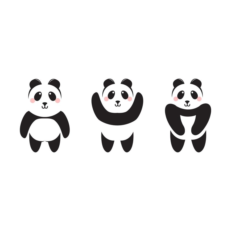 Panda icon Template vector illustration