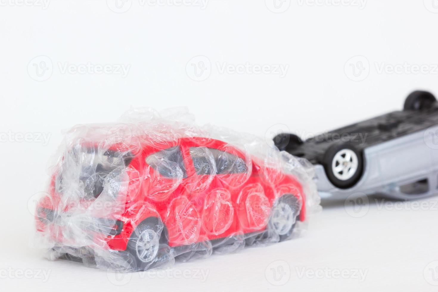 horizontal photo of two cars toy in accident scene