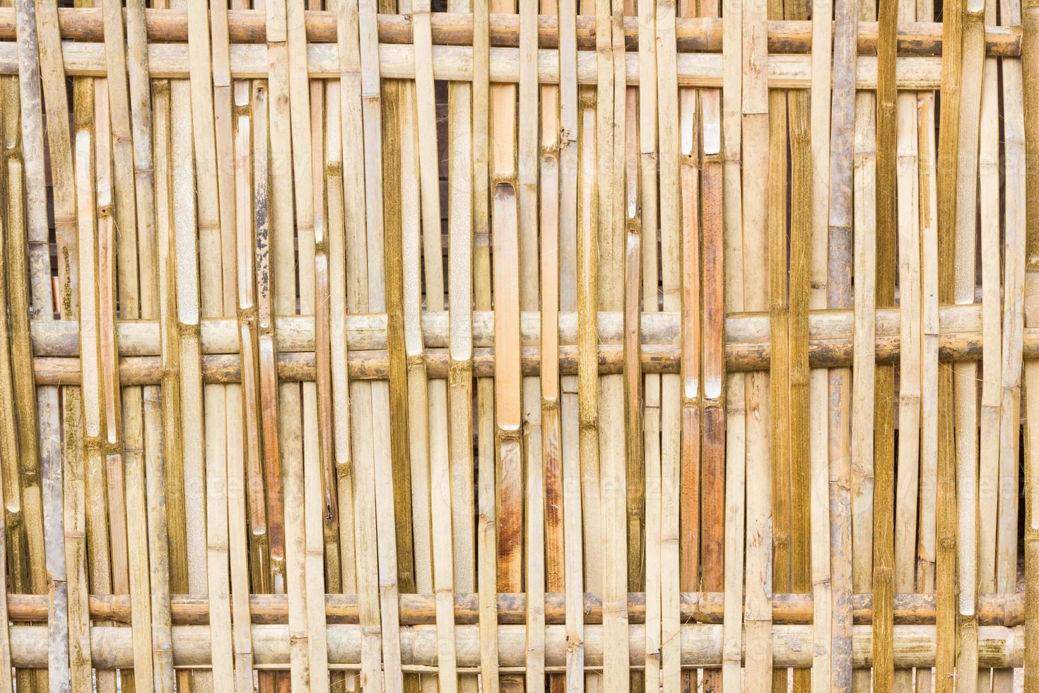 Foto horizontal de fondo de valla de bambú