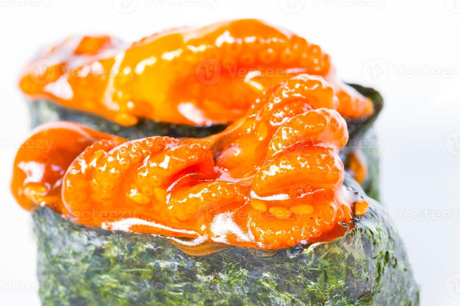 squid sushi in kimchi photo
