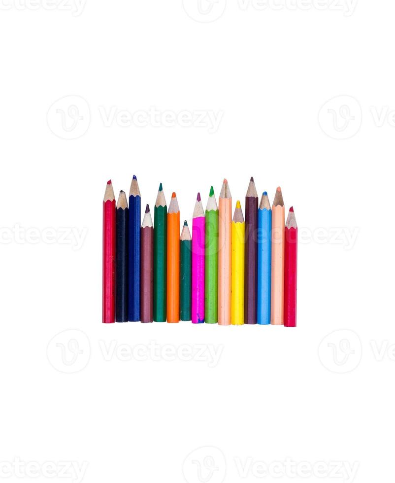 colorful arrangement of pencil crayons photo