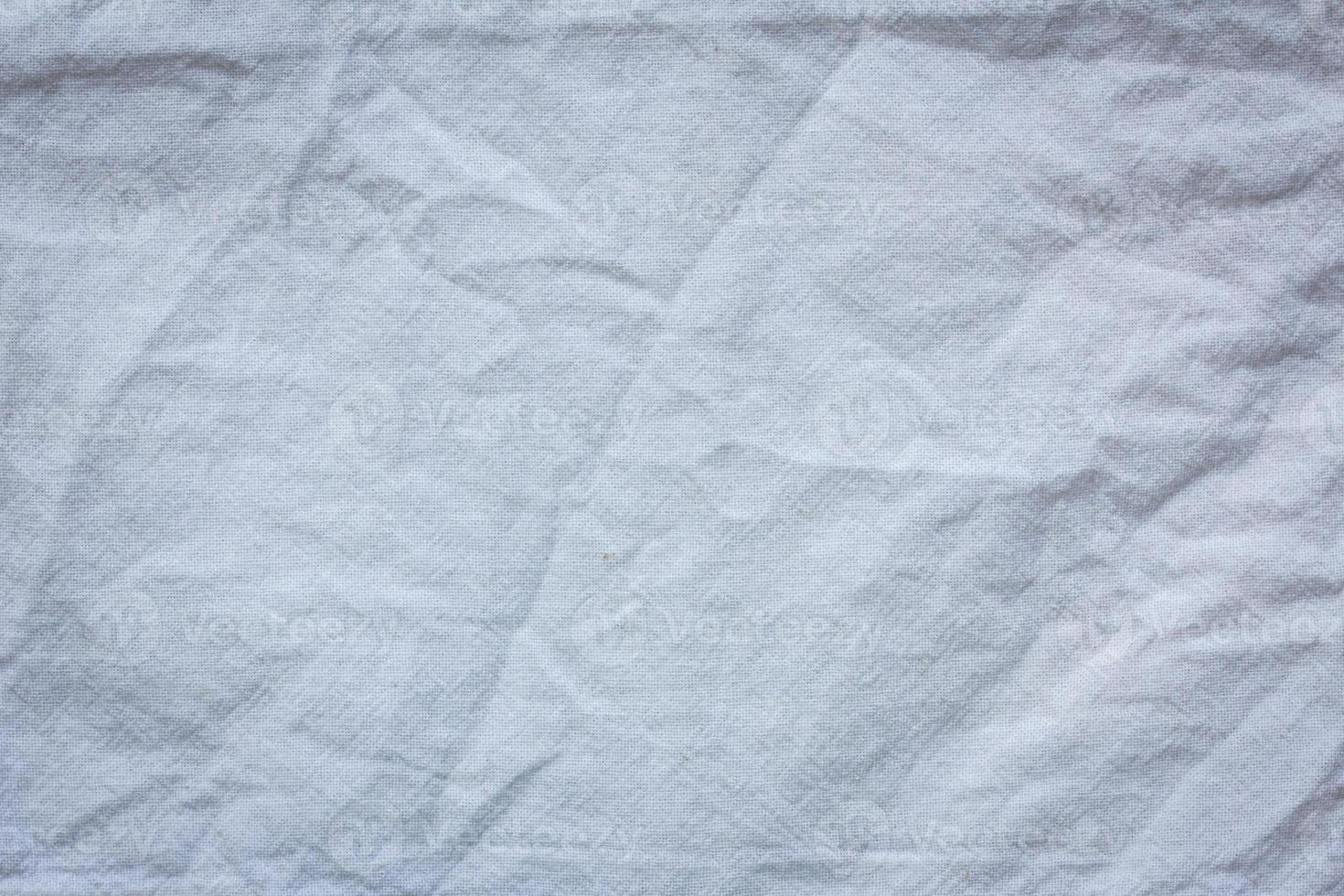 white crumpled cloth textile texture background photo