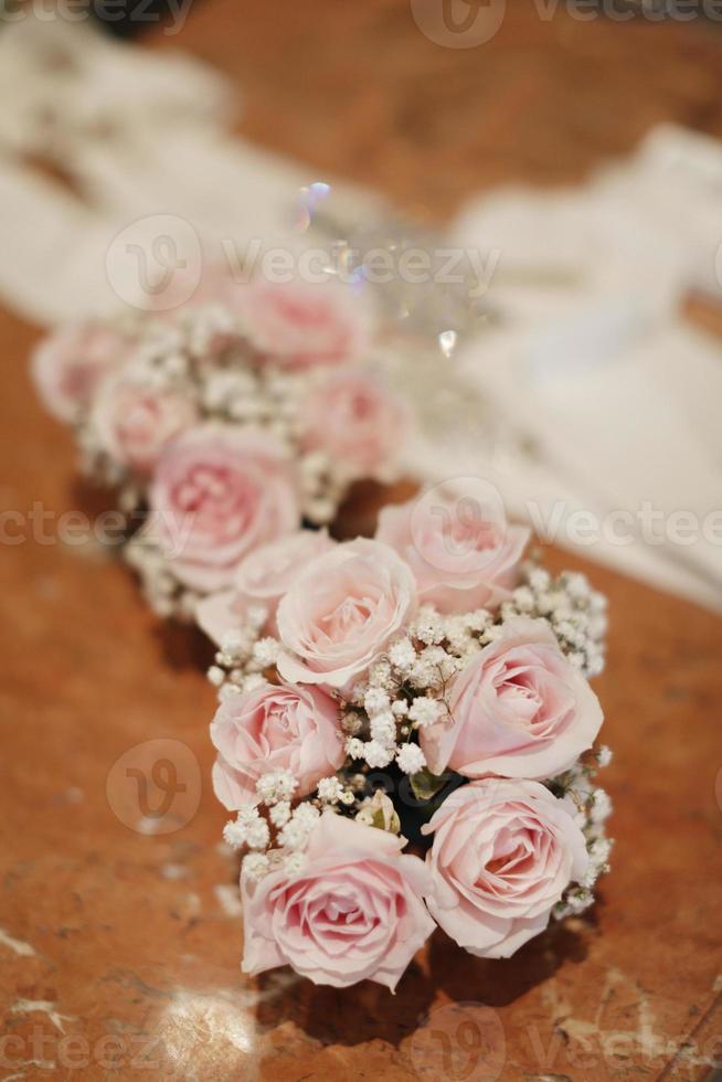 Fancy Pink Decorative Flowers photo