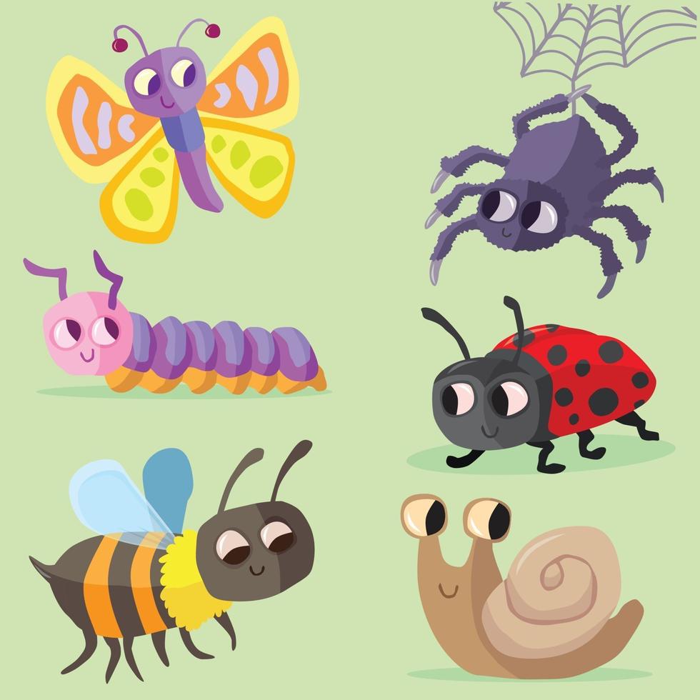 Collection of cute animals vector