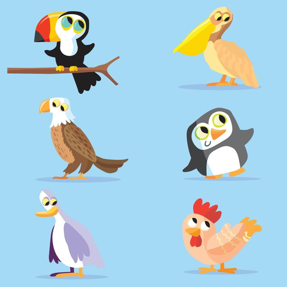 Collection of cute animals vector