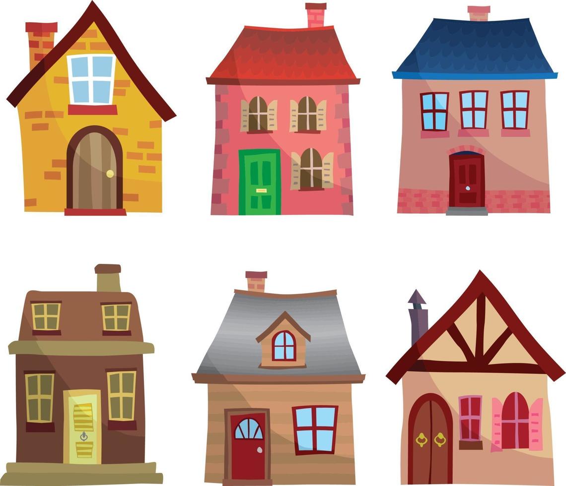 Collection of houses vector