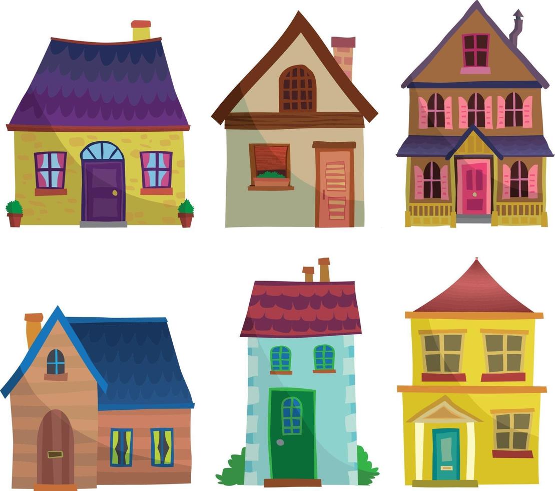 Collection of houses vector