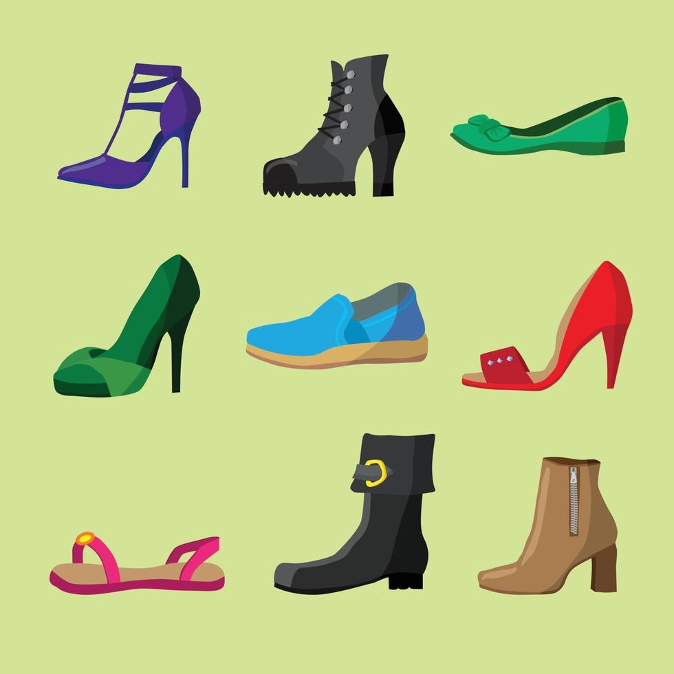 Collection of shoes vector