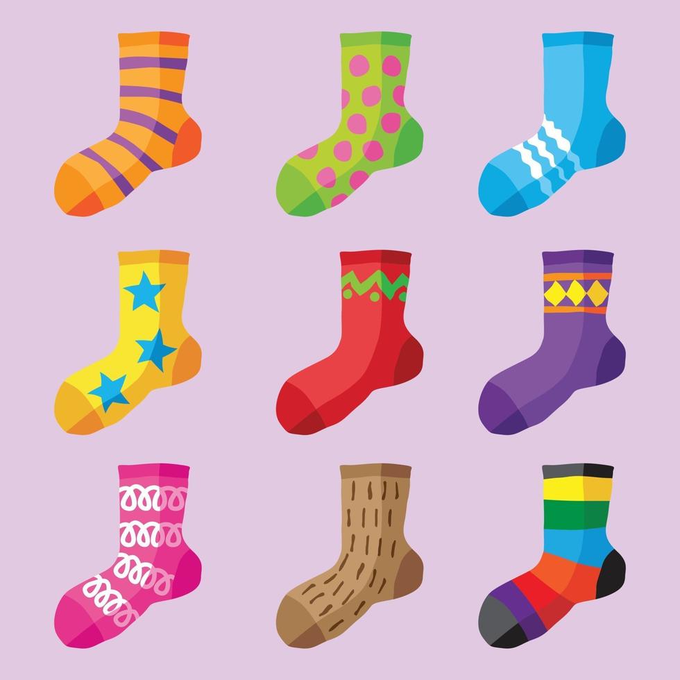 colección de calcetines vector