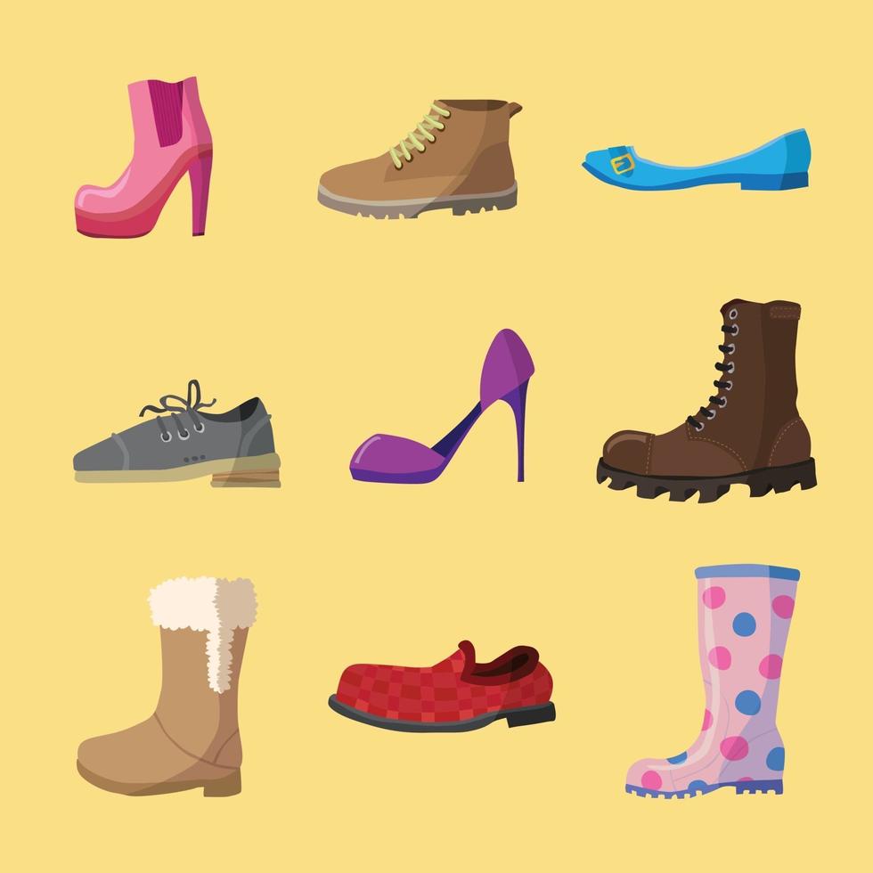 Collection of shoes vector